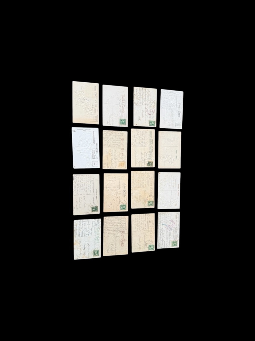 Antique Floral Greeting Card Box with 16 Antique Post Cards 1909-1911 - Picture 16 of 17